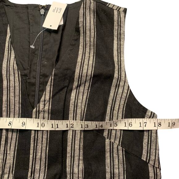Gap Dress NWT Women's Size Small Linen Shift Comfort Black White Striped Pockets - Picture 5 of 6